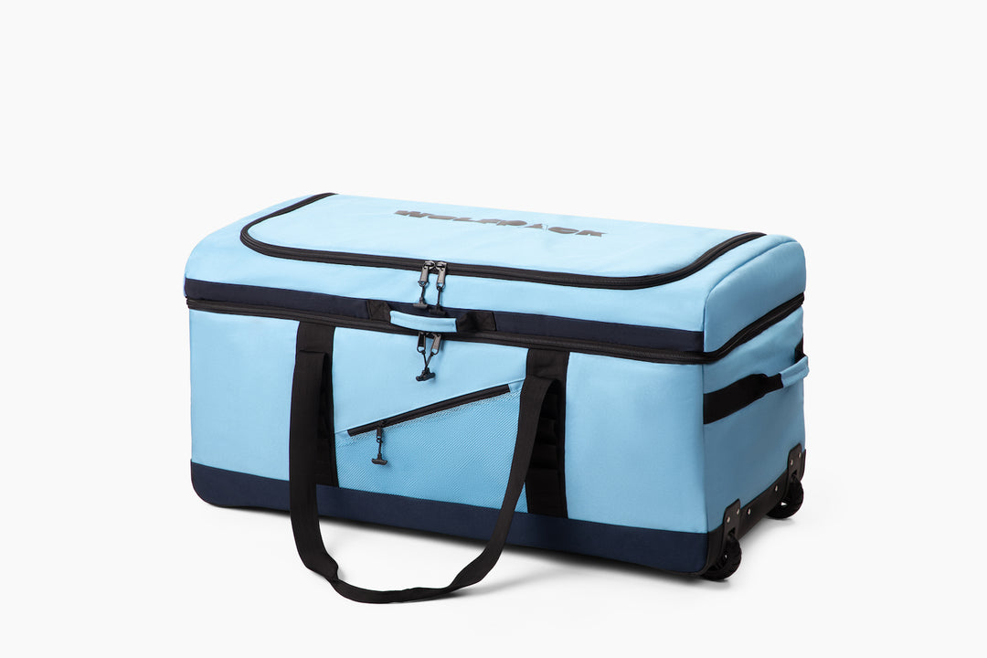 Blue wolfpack travel bag closed 